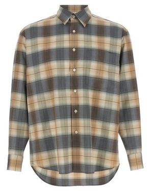 AURALEE Camicia Check - Grigio