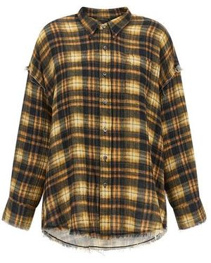 R13 Camicia Orlo A Taglio Vivo - Multicolore