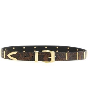 Pinko Python Print Belt - Black