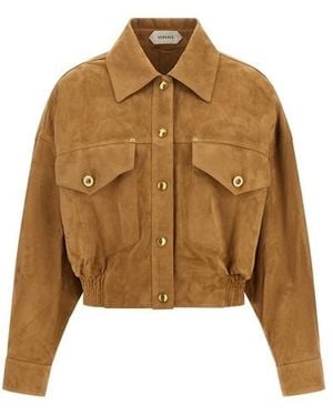 Versace Blouson Suede - Neutro