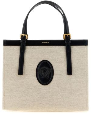 Versace Medium 'rivière' Shopping Bag - Black
