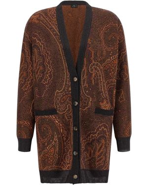 Etro Cardigan Paisley - Braun