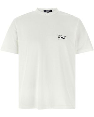 Comme Des GarÃ§ons Homme Logo T-shirt - White