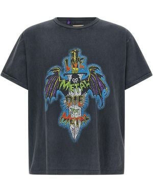 GALLERY DEPT. T-Shirt "Live For Metal" - Blau