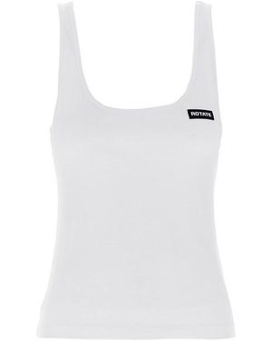 ROTATE BIRGER CHRISTENSEN Logo Tank Top - White