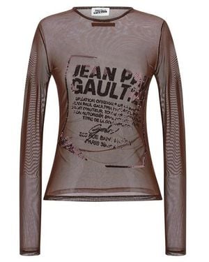 Jean Paul Gaultier 'the Burgundy Embroidered' Top - Brown
