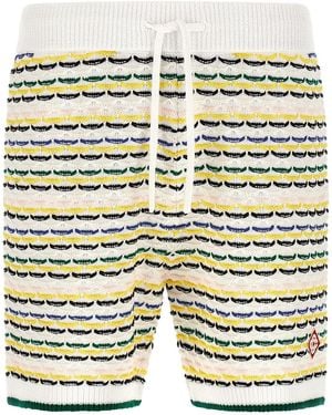 CASABLANCA 'tuck Stitch' Bermuda Shorts - Multicolour
