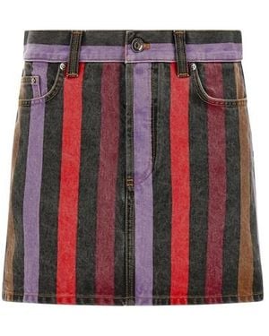 Versace Gonna Denim Righe - Rosso