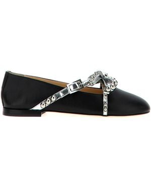 Mach & Mach 'crystal Studs' Ballet Flats - Black