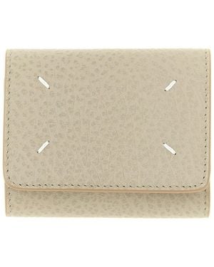 Maison Margiela 'four Stitches' Wallet - Natural
