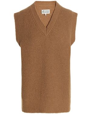 Maison Margiela V-Neck Vest - Brown