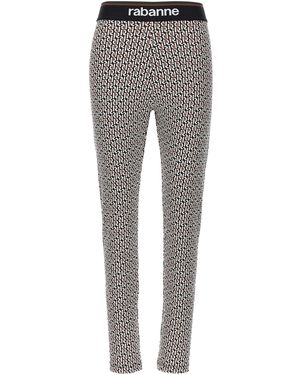 Rabanne 'monogram' Leggings - Grey