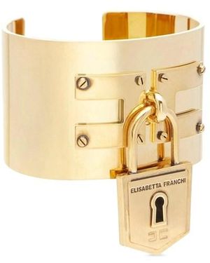 Elisabetta Franchi Bracciale Rigido Lucchetto - Metallizzato
