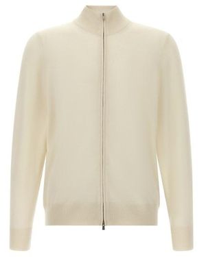 BOSS Cardigan Maglia Rasata - Bianco