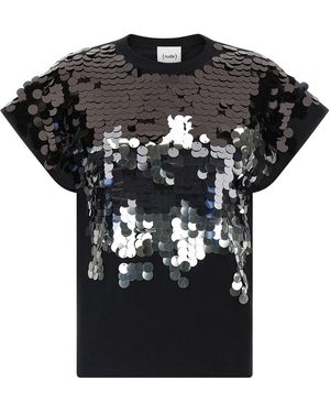 Nude Sequin T-shirt - Black