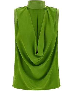 Elisabetta Franchi Draped Top - Green