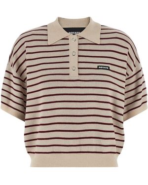 ROTATE BIRGER CHRISTENSEN 'slinky Knit' Polo Shirt - Multicolour