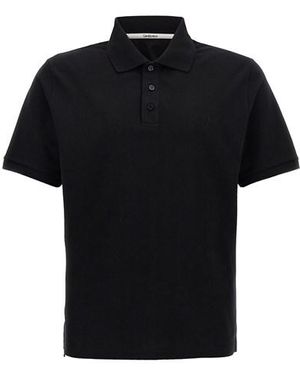 Tシャツ・カットソー SAINT LAURENT Black Wool Polo Shirt Saint Laurent Wool Polo Shirt | Black | FARFETCH