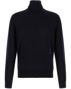 Dolce & Gabbana Rollkragenpullover Aus Schurwolle - Blau