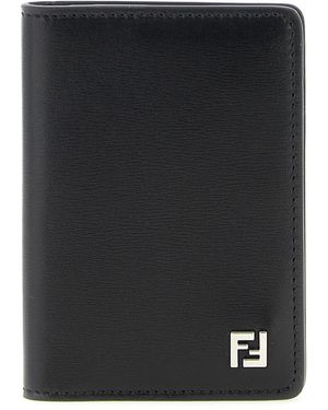 Fendi 'squared Ff' Card Holder - Black