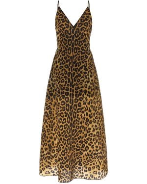 Alberta Ferretti Organza Dress - Natural