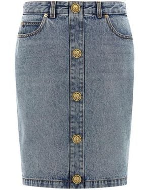 Balmain Denim Skirt - Blue