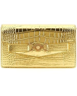Versace 'medusa '95' Wallet On Chain - Metallic