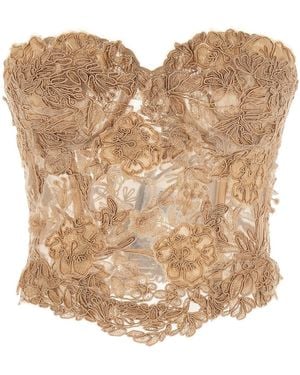 Ermanno Scervino Lace Bustier Top - Natural