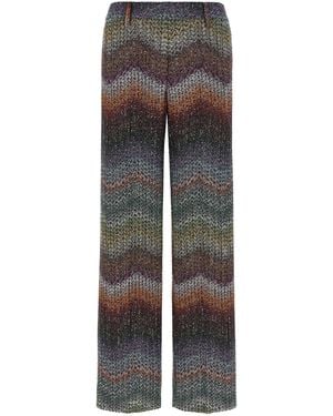 Missoni Zig-Zag Lamé Trousers - Grey