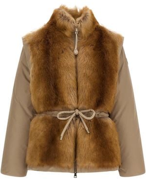 Moncler Piumino 'Blaireau' 2-In - Marrone