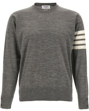 Thom Browne '4-Bar Pullover' Pullover - Grau