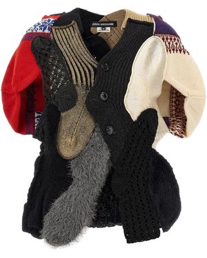 Junya Watanabe Patchwork-Cardigan - Schwarz