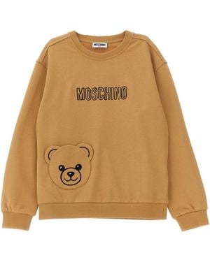 Moschino 'teddy Bear' Pocket Sweatshirt - Natural