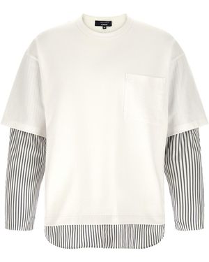 Comme Des GarÃ§ons Homme Shirt Insert T-shirt - White