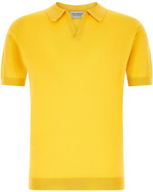 John Smedley 'noah' Polo Shirt - Yellow