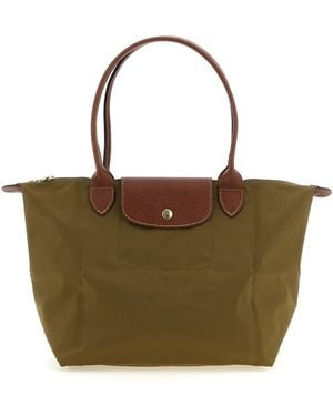Longchamp The 'M Le Pliage Original' Shoulder Bag - Metallic