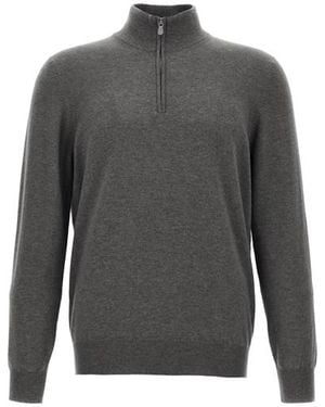 Brunello Cucinelli Maglione Half-Zip - Grigio