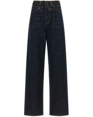 MM6 by Maison Margiela Raw Cut Waist Jeans - Blue