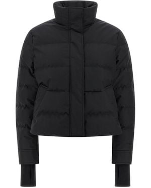 McQueen 'Cropped Puffer' Jacket - Black