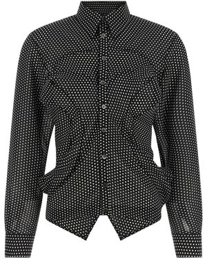 Junya Watanabe Polka Dot Shirt - Black