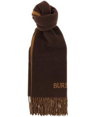 Burberry Sciarpa Reversibile 'Knight' - Marrone
