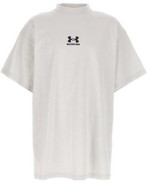 Balenciaga Under Amour Mock Neck S/S T-Shirt in Blue for Men