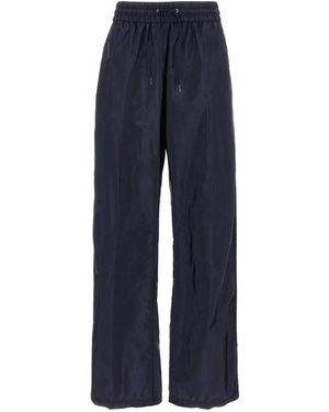 Prada Pantalone Re-Nylon E Pizzo - Blu