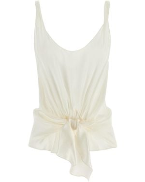 JW Anderson J. W.Anderson J. W.Anderson Sleeveless Top With Front Knot - White