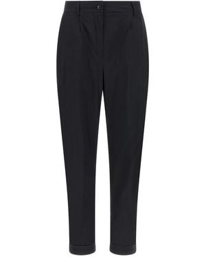 Kiton Poplin Trousers - Black