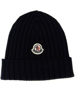 Moncler Gerippte Mütze - Schwarz