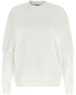 DARKPARK 'troy' Feather Sweatshirt - White
