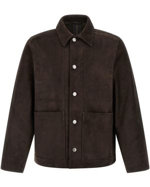 Giorgio Brato Fiore Suede Jacket - Black