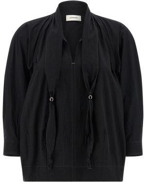 Lemaire Blouse With Scarf - Black