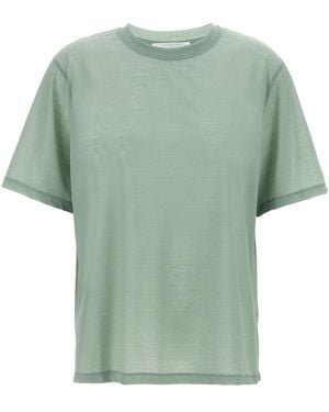 Victoria Beckham T-Shirt Mit Logostickerei - Grün